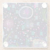 Cosmic Snow Storm: Abstract Maximalism Art ガラスコースター (裏面)