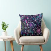 Cosmic Snow Storm: Abstract Maximalism Art クッション (椅子)