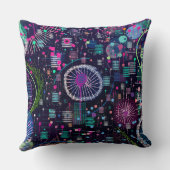 Cosmic Snow Storm: Abstract Maximalism Art クッション (裏面)