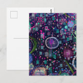 Cosmic Snow Storm: Abstract Maximalism Art ポストカード (正面/裏面)