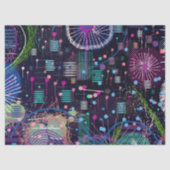 Cosmic Snow Storm: Abstract Maximalism Art 薄葉紙 (正面)