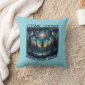 Cosmic Solitude Galaxy Forest • Moon Phases クッション (ブランケット)