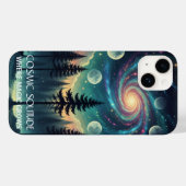 Cosmic Solitude Galaxy Forest • Moon Phases Case-Mate iPhoneケース (裏面 (横))