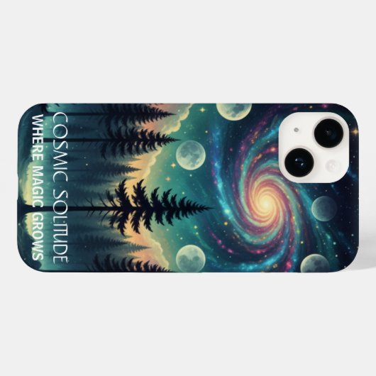 Cosmic Solitude Galaxy Forest • Moon Phases Case-Mate iPhoneケース (裏面 (横))
