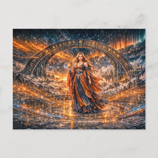 Cosmic Sorceress – Fantasy Postcard ポストカード (正面)
