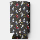 Cosmic space man fox cat stars pattern スリム缶クーラー (裏面)