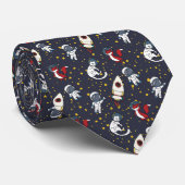 Cosmic space man fox cat stars pattern ネクタイ (ロール)