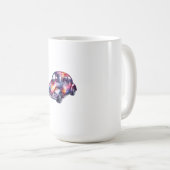 Cosmic Space Volkswagen Beetle Watercolor Illustra コーヒーマグカップ (正面右)