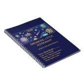 Cosmic Star Dust Galaxy Kids Mission Spiral Notebo ノートブック (右側)