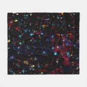 Cosmic Starry Night Galaxy フリースブランケット (正面(横))