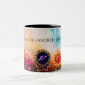 Cosmic Sunflower Mug-Personalized Gift ツートーンマグカップ (中央)