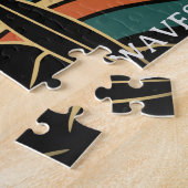 Cosmic Surf Retro Wave • Vintage Sunset Surfing ジグソーパズル (側面)