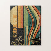 Cosmic Surf Retro Wave • Vintage Sunset Surfing ジグソーパズル (縦)