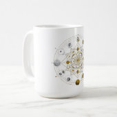 Cosmic Symmetry – Celestial Mandala Space Mug コーヒーマグカップ (正面左)