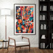 Cosmic Symphony:抽象芸術幾何学的探査 ポスター