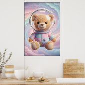 Cosmic Teddy Astronaut Art Poster ポスター (キッチン)