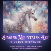 Cosmic Unicorn Dreamscape Decoupage  薄葉紙