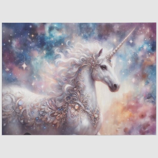 Cosmic Unicorn Dreamscape Decoupage  薄葉紙 (正面)