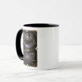 Cosmic USA Eagle Celestial Map Art マグカップ (正面左)