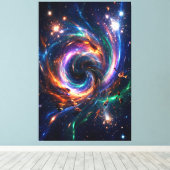 Cosmic Vortex Nexus – Abstract Space Canvas Print キャンバスプリント (インサイチュ (ウッドフロア))