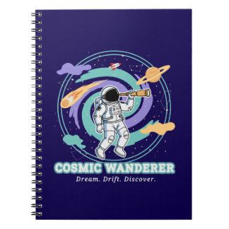 Cosmic Wanderer Astronaut Telescop ノートブック