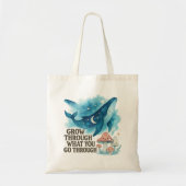 Cosmic Whale & Mushrooms Tote トートバッグ (正面)