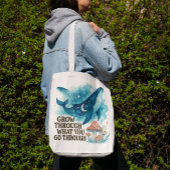Cosmic Whale & Mushrooms Tote トートバッグ
