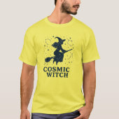 Cosmic Witch Broom & Constellations T-Shirt Tシャツ (正面)