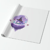 Cosmic Witch Cat Crystal Ball Kawaii Gift Wrapping ラッピングペーパー (アンロールド)