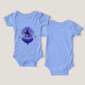 Cosmic Witch Cat Kawaii Baby Bodysuit (デザイン正面&裏面)