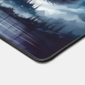 Cosmic Wolf Beneath Moonlit Skies デスクマット (コーナー)