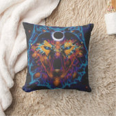 “Cosmic wolf Pillow – Mystical Galaxy Art クッション (ブランケット)