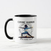 Cosmic Yoga Warrior | Galaxy Body Pose マグカップ (左)