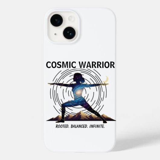 Cosmic Yoga Warrior | Galaxy Body Pose Case-Mate iPhoneケース (裏面)