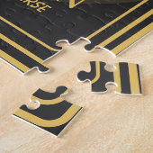 Cosmic Zen Wolf – Meditating Galaxy Spirit Animal  ジグソーパズル (側面)