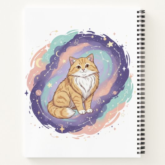Cosmic Zodiac Cat Notebook ノートブック (裏面)