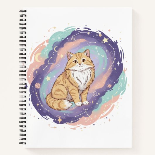 Cosmic Zodiac Cat Notebook ノートブック (正面)