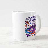 Cosmically Spooky Design Space Skeleton Halloween ジャンボコーヒーマグカップ (正面右)