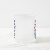 Cosmically Spooky Design Space Skeleton Halloween フロストグラスマグカップ (中央)