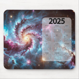 Cosmo 2025カレンダーの美しいデジタル画像 マウスパッド