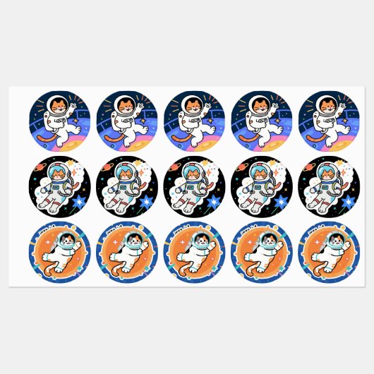 CosmoCat:オービットでの前足 ラベル (シート)