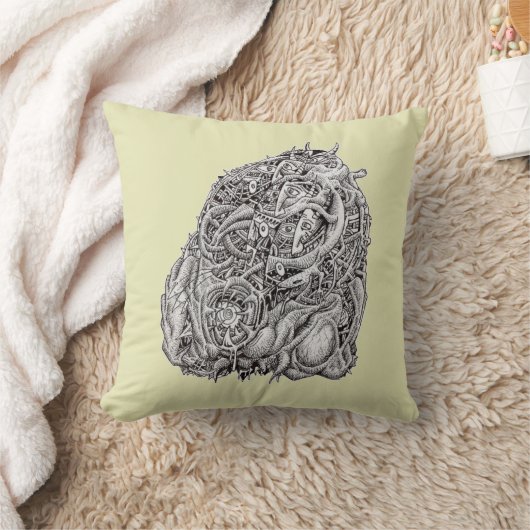 Cosmographic head、Brian Benson著 クッション (ブランケット)