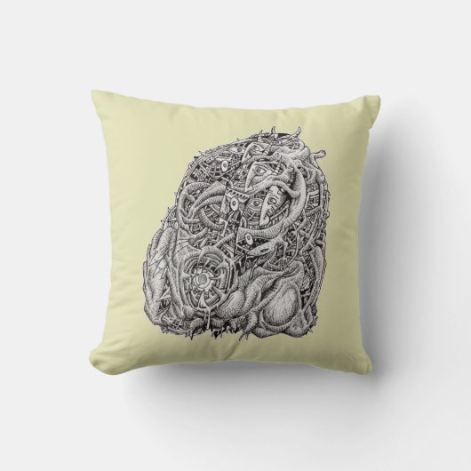 Cosmographic head、Brian Benson著 クッション (正面)