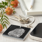 Cosmographic Head by Brian Benson キーホルダー (正面右)