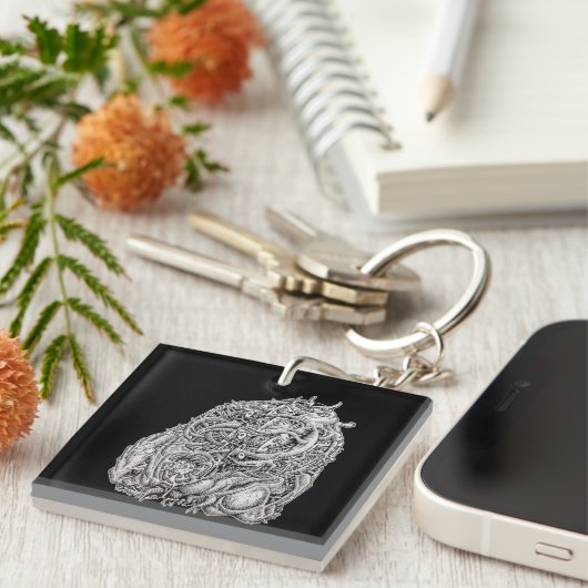 Cosmographic Head by Brian Benson キーホルダー (正面右)