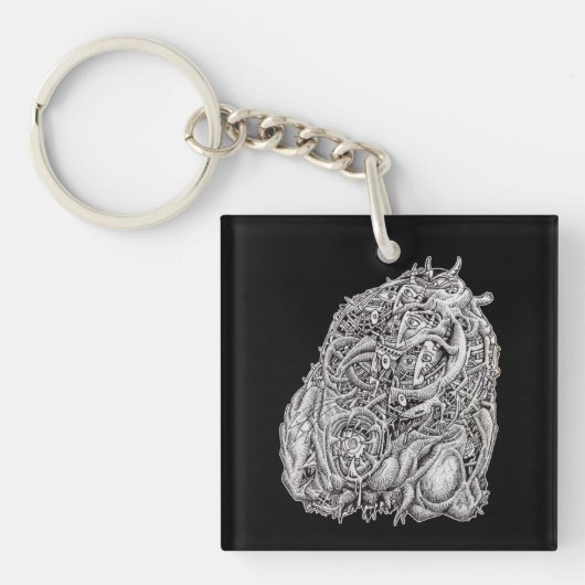 Cosmographic Head by Brian Benson キーホルダー (正面)