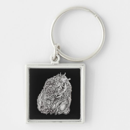 Cosmographic Head by Brian Benson キーホルダー (正面)