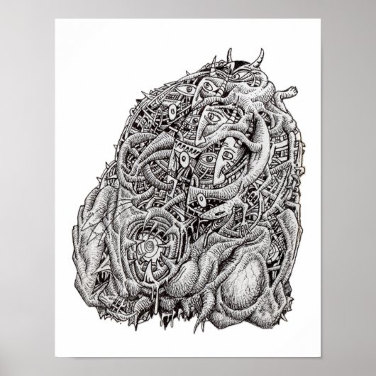 Cosmographic head by Brian Benson, poster ポスター (正面)