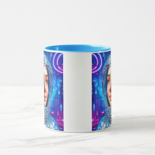 Cosmonaute futuriste néon マグカップ (中央)