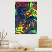 Cosmopolis of Curiosity by Wombott ポスター (キッチン)